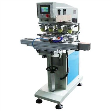 4 farver semiautomatisk tampontrykmaskine